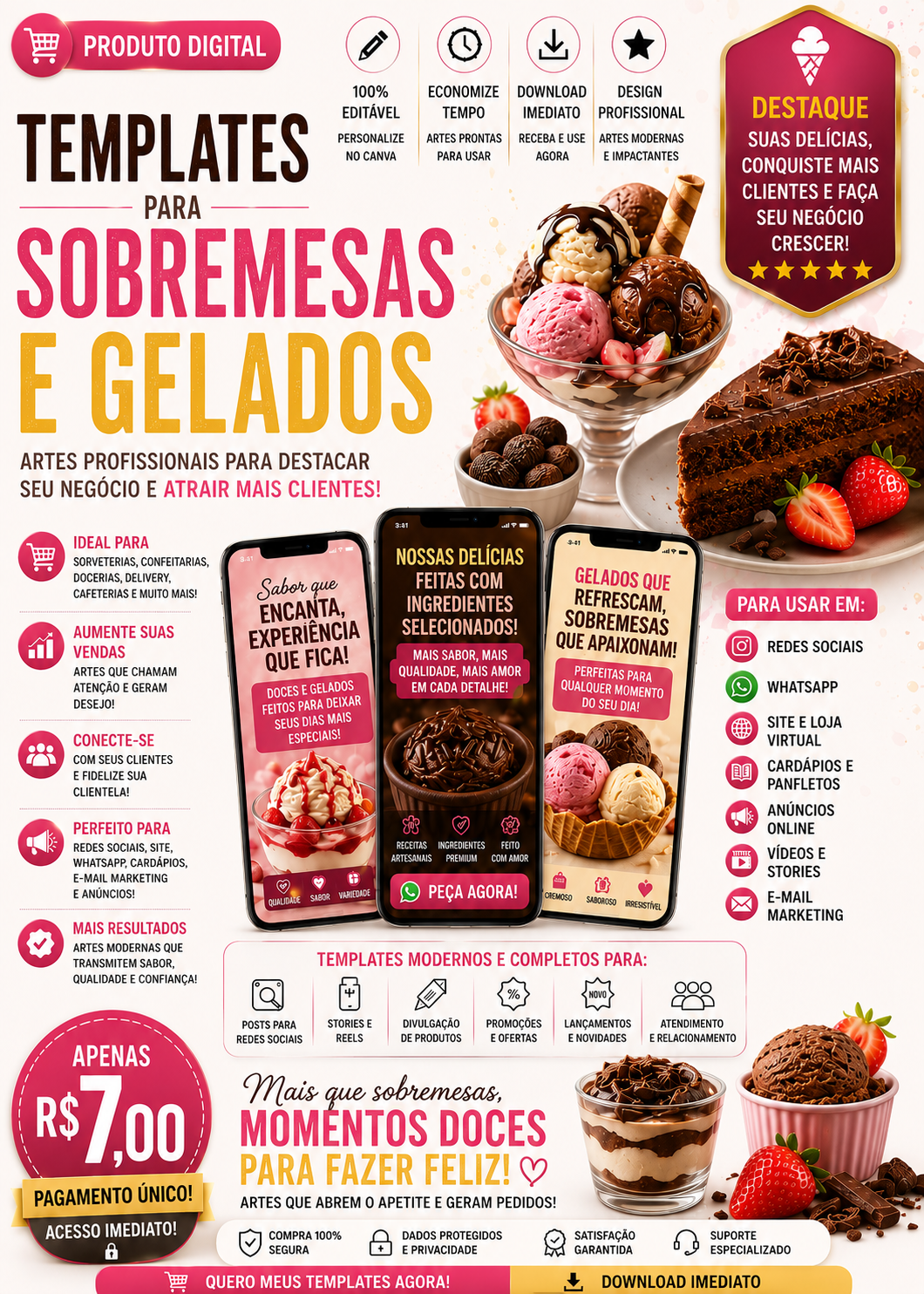 Sobremesas E Gelados