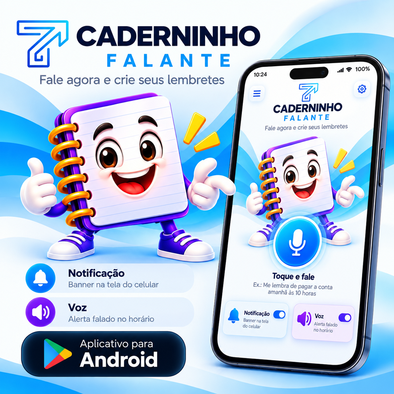 Capa do Caderninho Falante